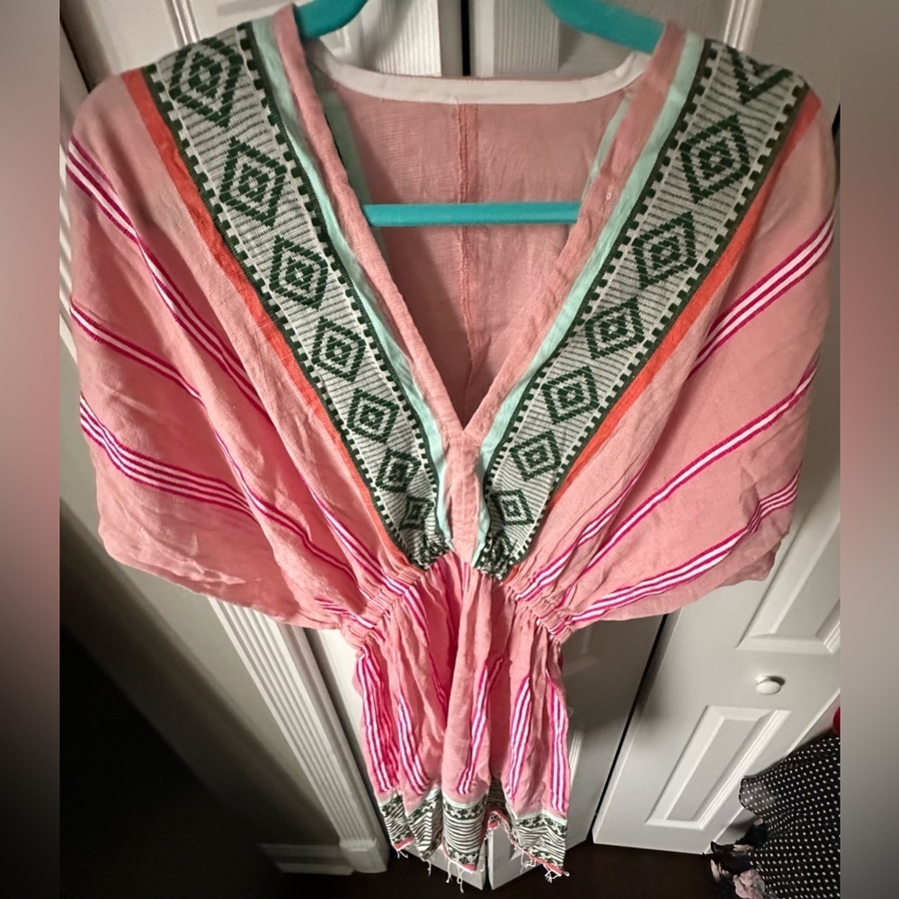 SOLD OUT Lemlem Rosa Pink Embroidered Resort Coverup Dress NWT S - Picture 4 of 13
